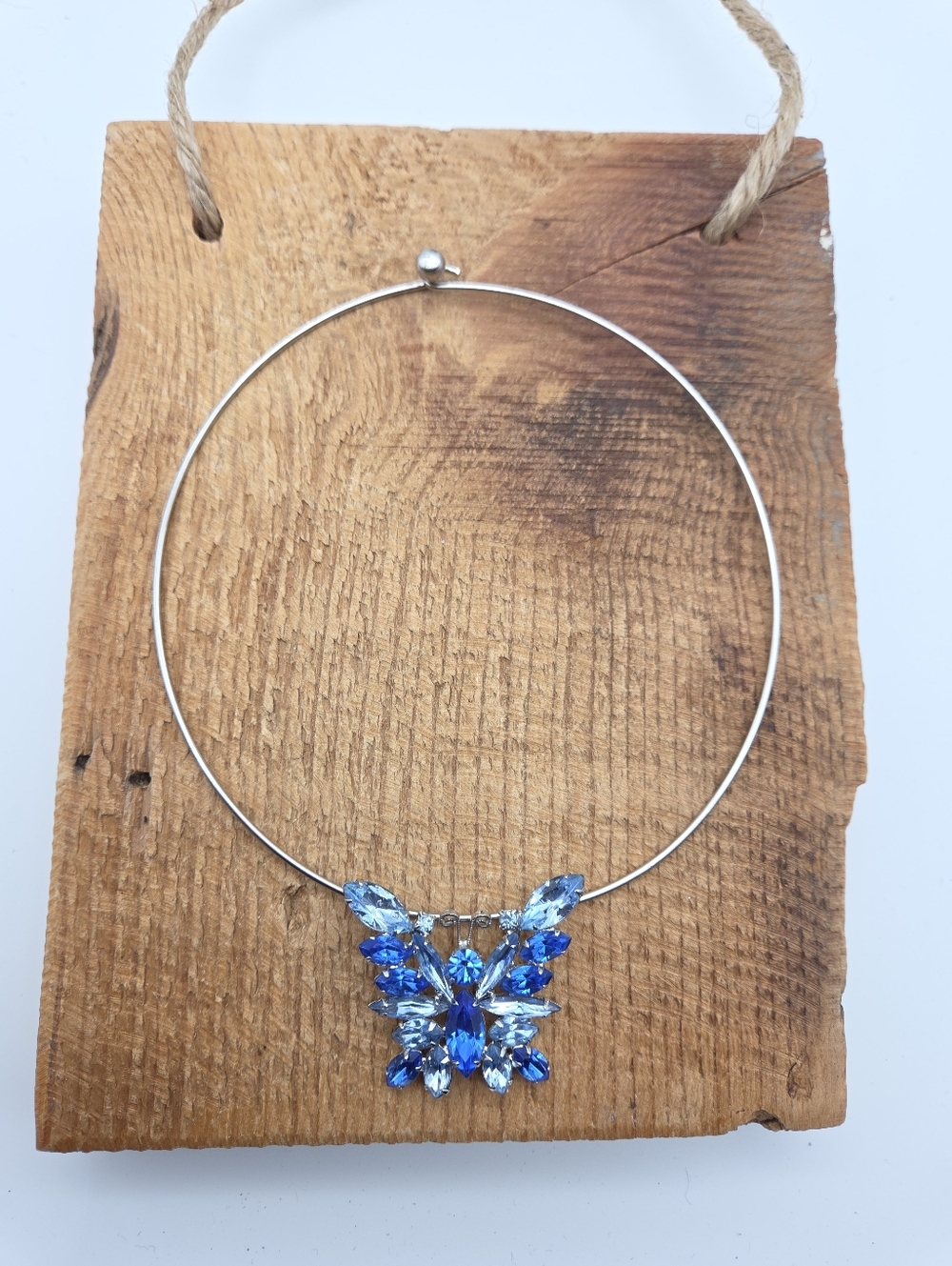 Rhinestone Butterfly Choker Necklace